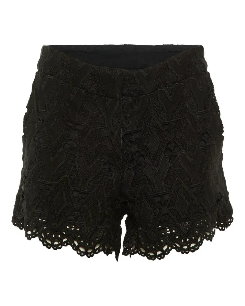 Maje Ikita Shorts mit Wellensaum - Schwarz Schwarz