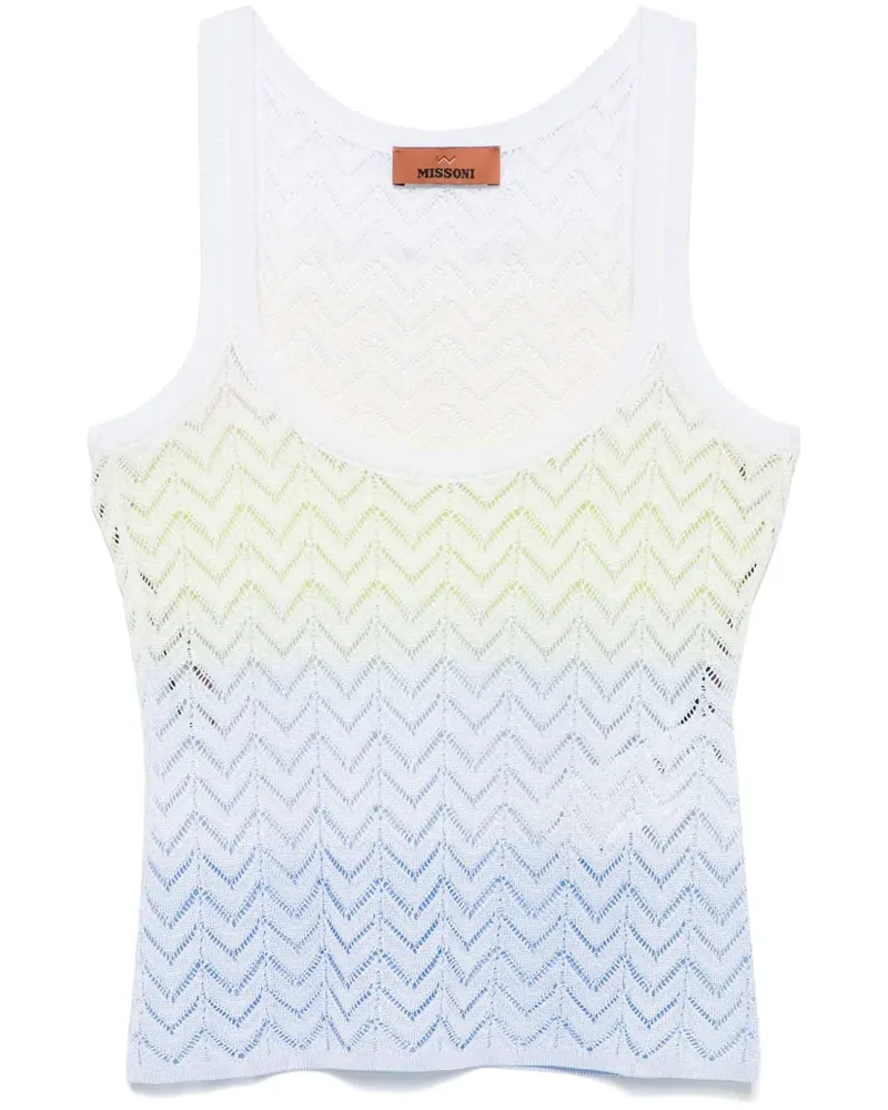 Missoni Tanktop mit Zickzackmuster - Weiß Weiß