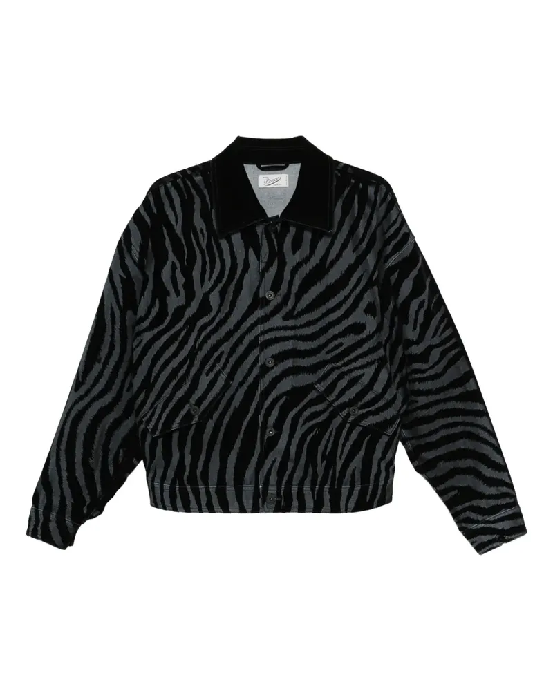 PENCE Luis Hemdjacke mit Zebra-Print - Schwarz Schwarz