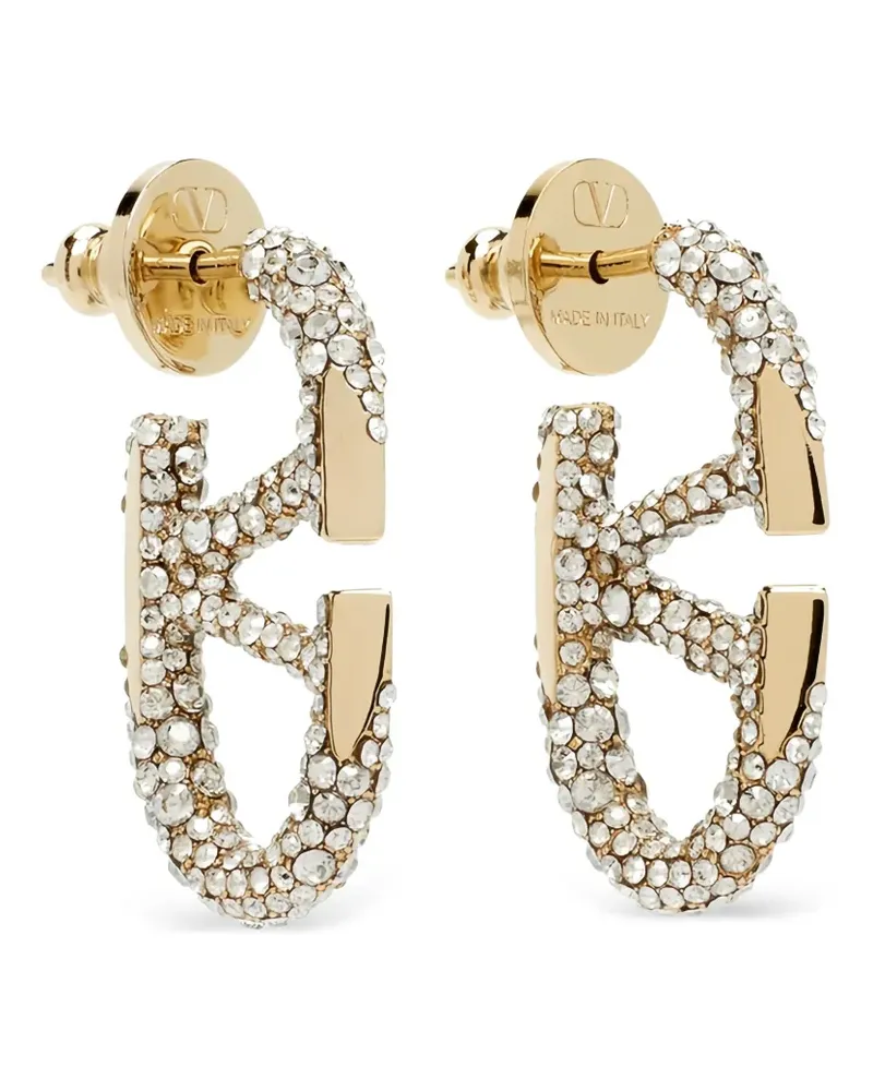 Valentino Garavani Ohrstecker mit Logo - Gold Gold