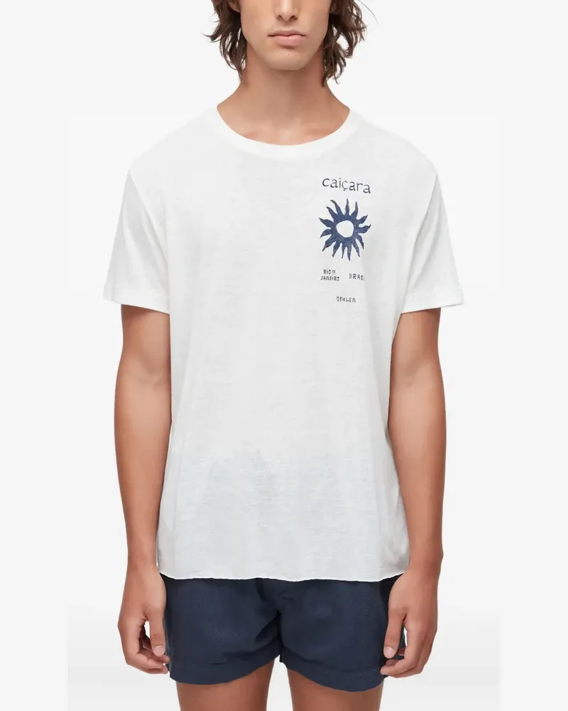 Osklen T-Shirt mit Sonnenmotiv - Weiß Weiß