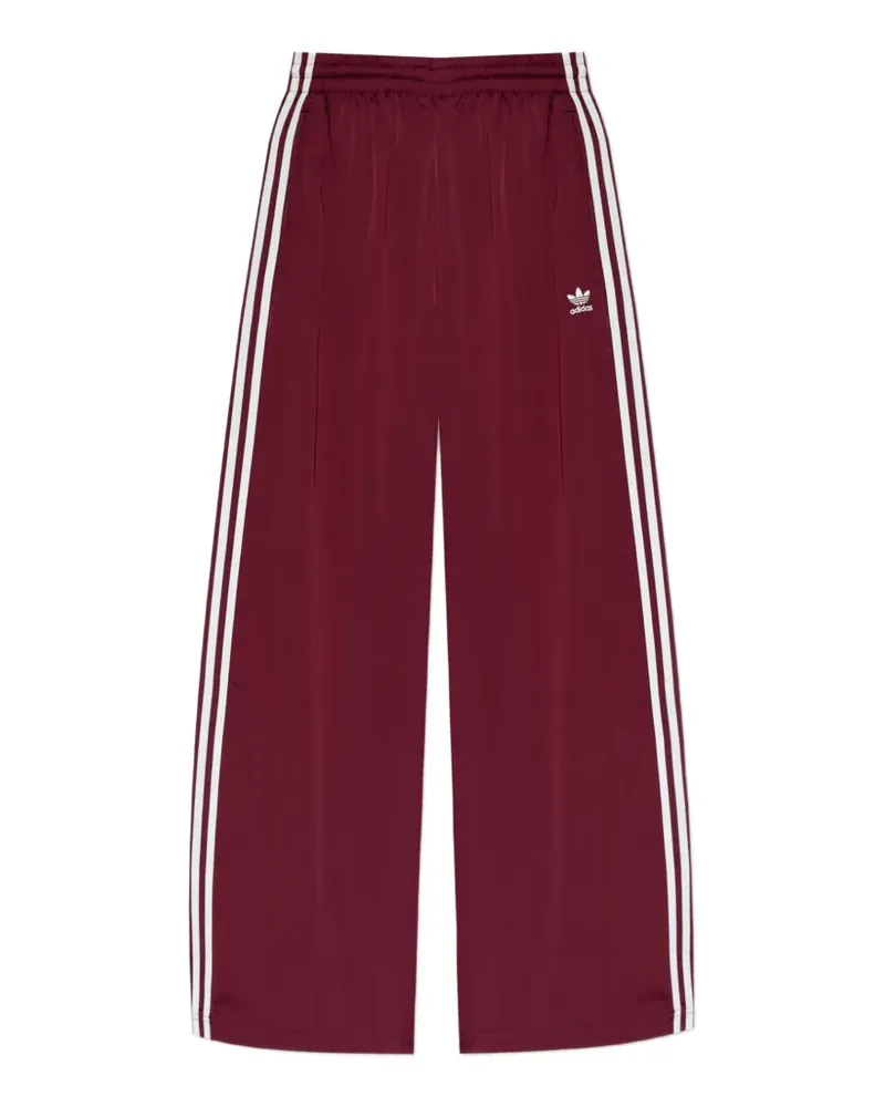adidas Weite Hose mit Streifen - Rot Rot