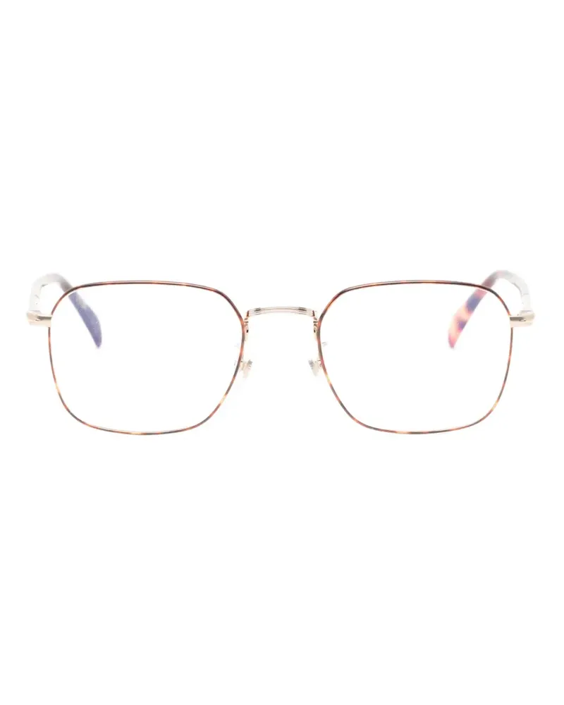 EYEWEAR by DAVID BECKHAM tortoiseshell-effect geometric-frame glasses - Braun Braun