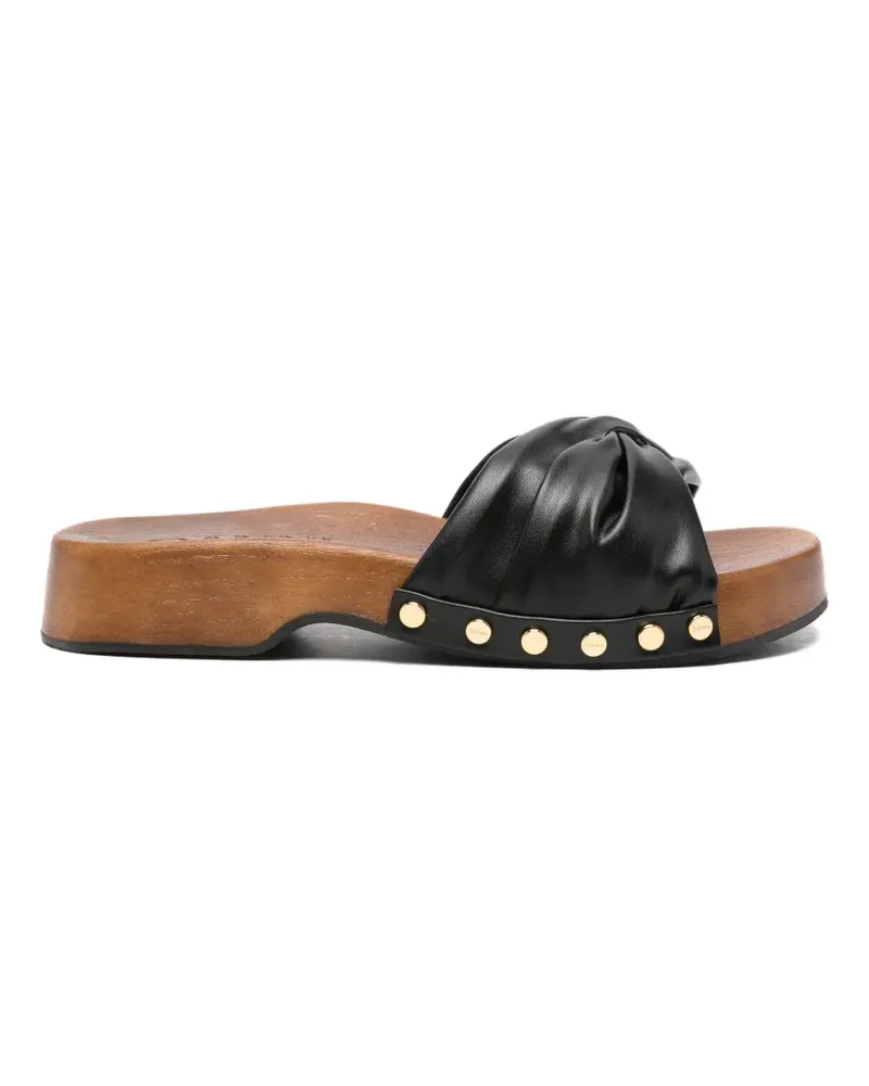 Ganni studded knotted sandals - Schwarz Schwarz