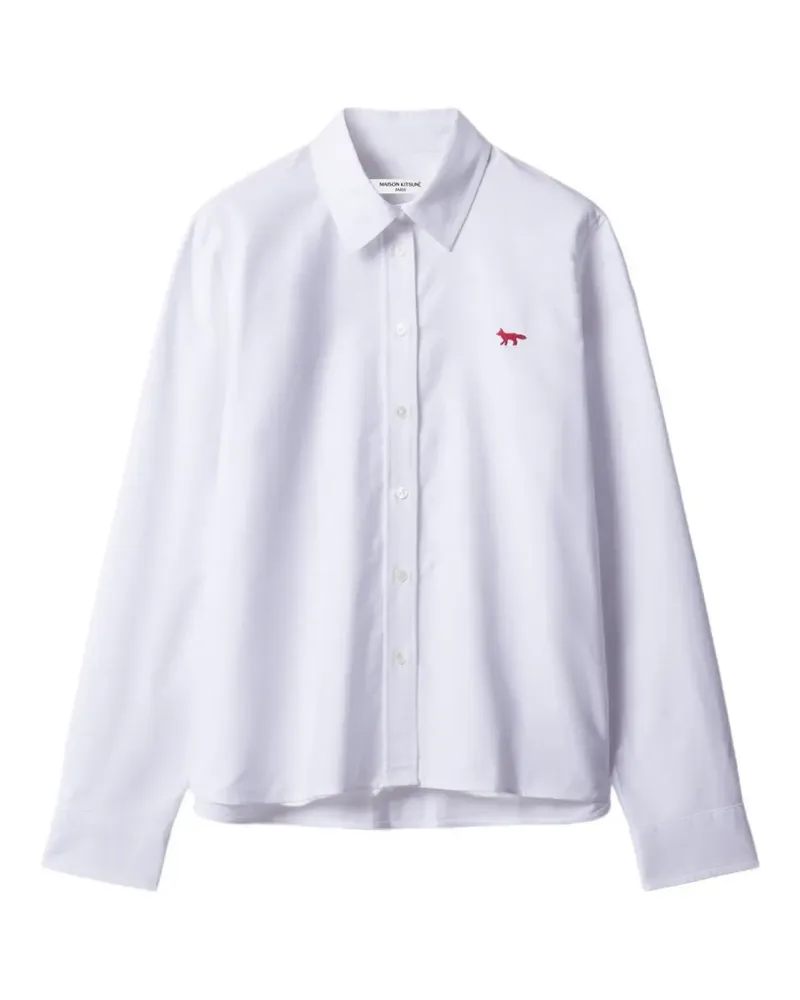 Kitsuné Hemd mit Logo-Patch - Weiß Weiß