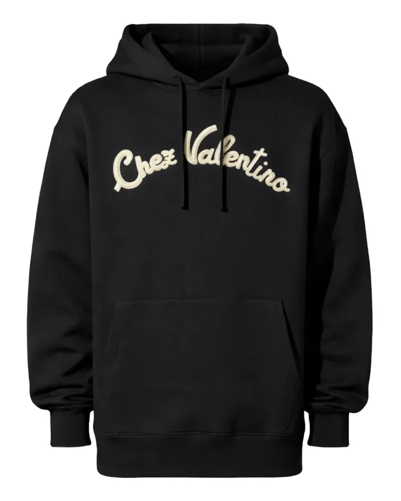 Valentino Garavani logo drawstring hoodie - Schwarz Schwarz