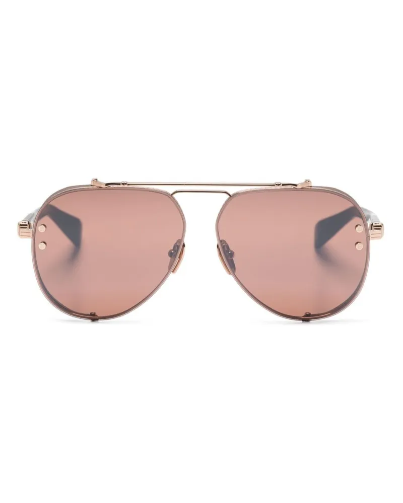 Balmain Ovale Captaine Sonnenbrille mit Farbverlauf - Braun Braun