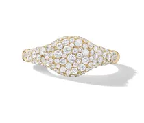 18kt Gelbgold-Ring mit Diamanten