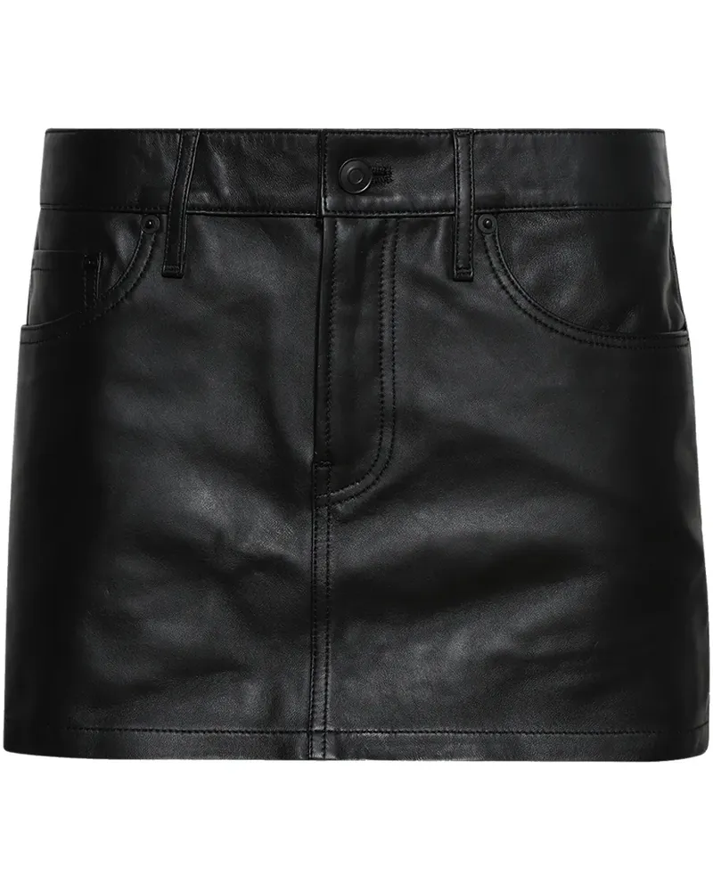 WARDROBE.NYC Minirock aus Leder - Schwarz Schwarz