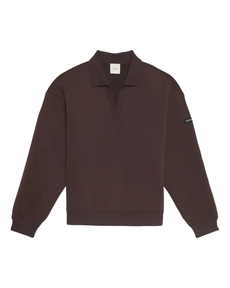 Calvin Klein relaxed-fit V-neck sweater - Braun Braun
