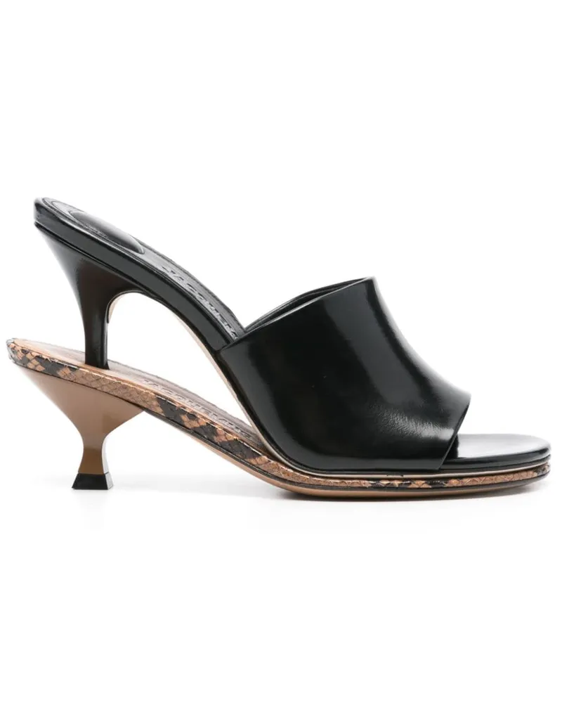 Jacquemus Les Doubles Mules 110mm - Schwarz Schwarz