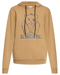 Iceberg Hoodie mit Logo-Stickerei Nude