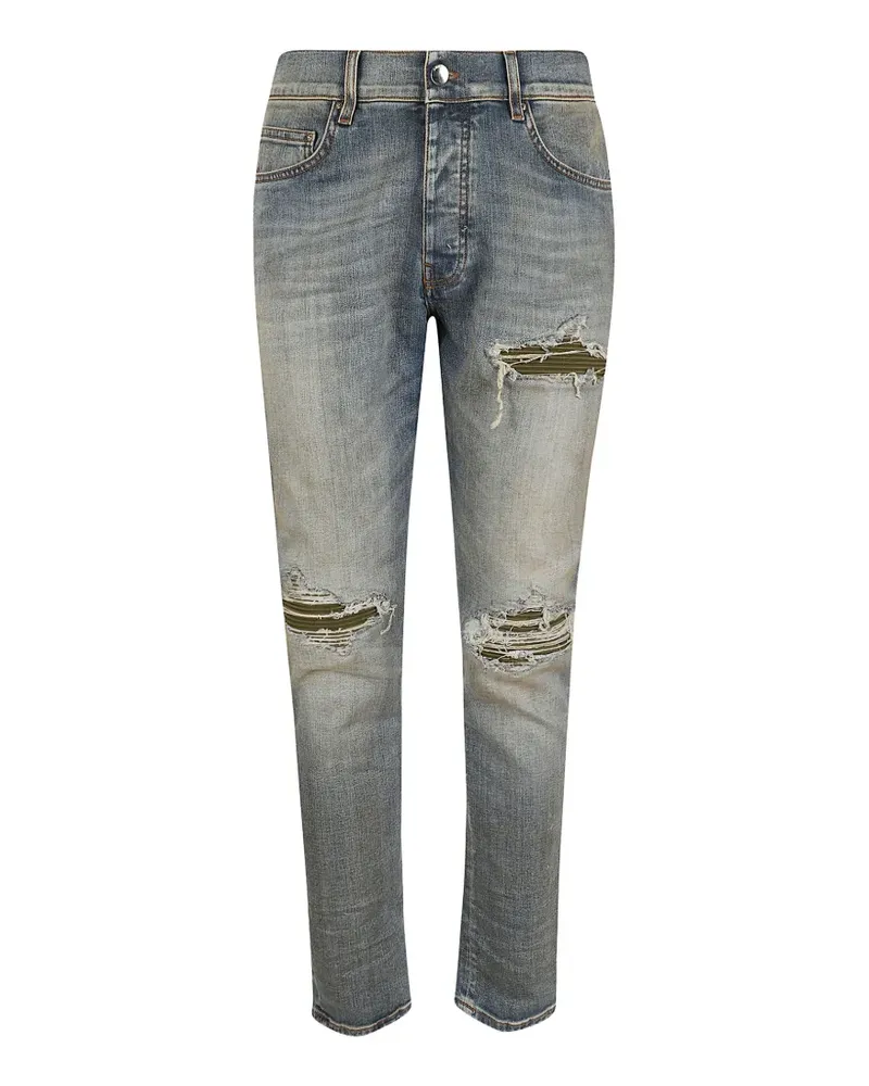 Amiri distressed panelled jeans - Blau Blau