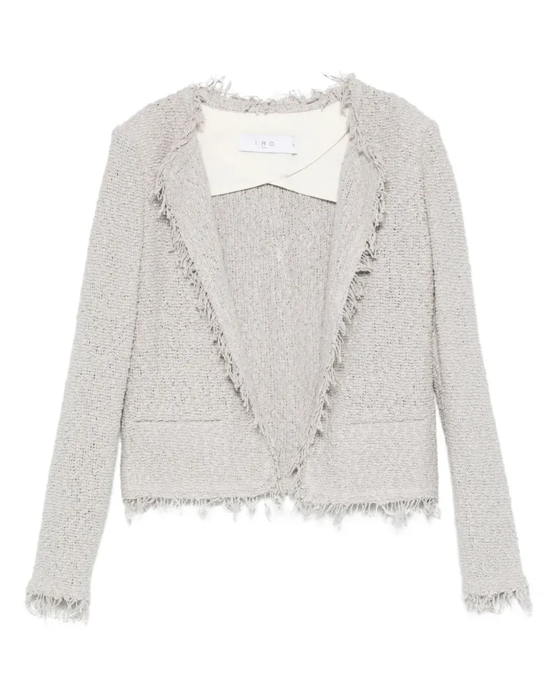 IRO Ausgefranste Tweed-Jacke - Grau Grau