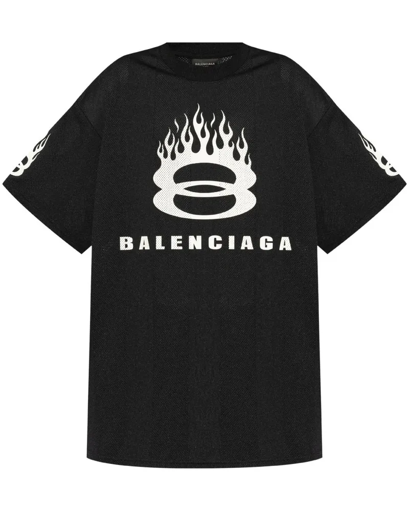 Balenciaga T-Shirt im Oversized-Look Schwarz