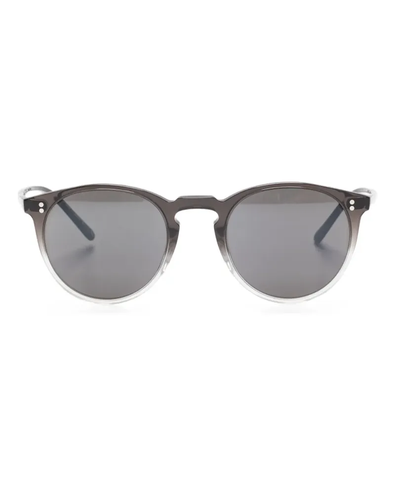 Oliver Peoples Sonnenbrille mit rundem Gestell - Schwarz Schwarz