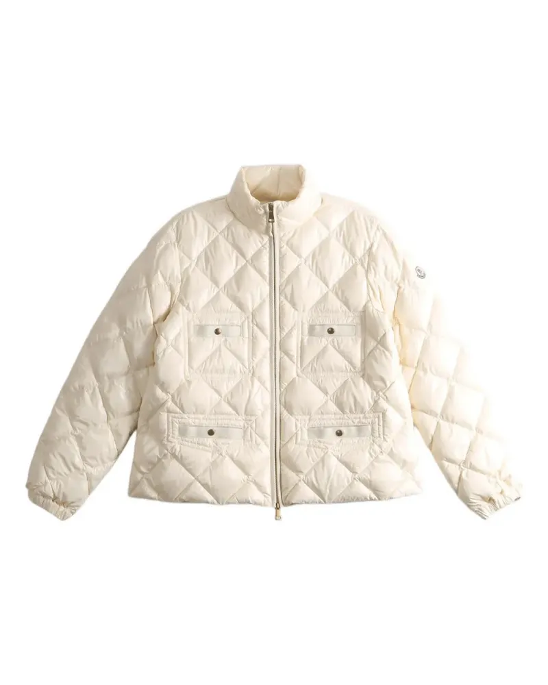 Moncler Lavaret diamond-quilted down jacket - Nude Nude