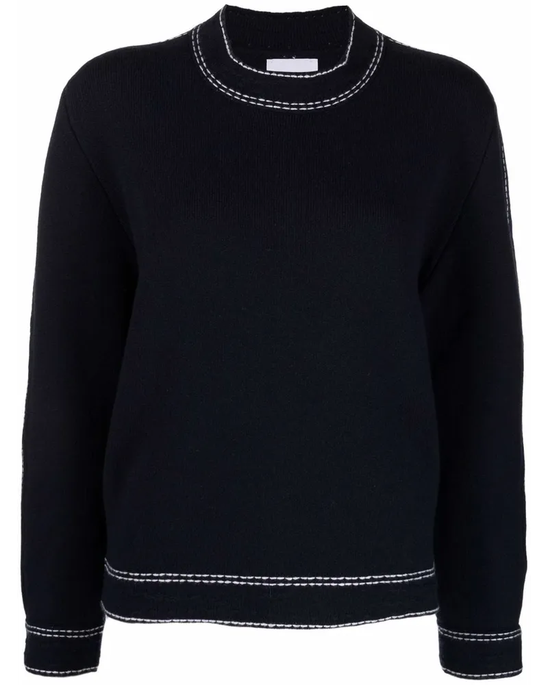 Barrie Pullover mit Kontrastnähten - Blau Blau