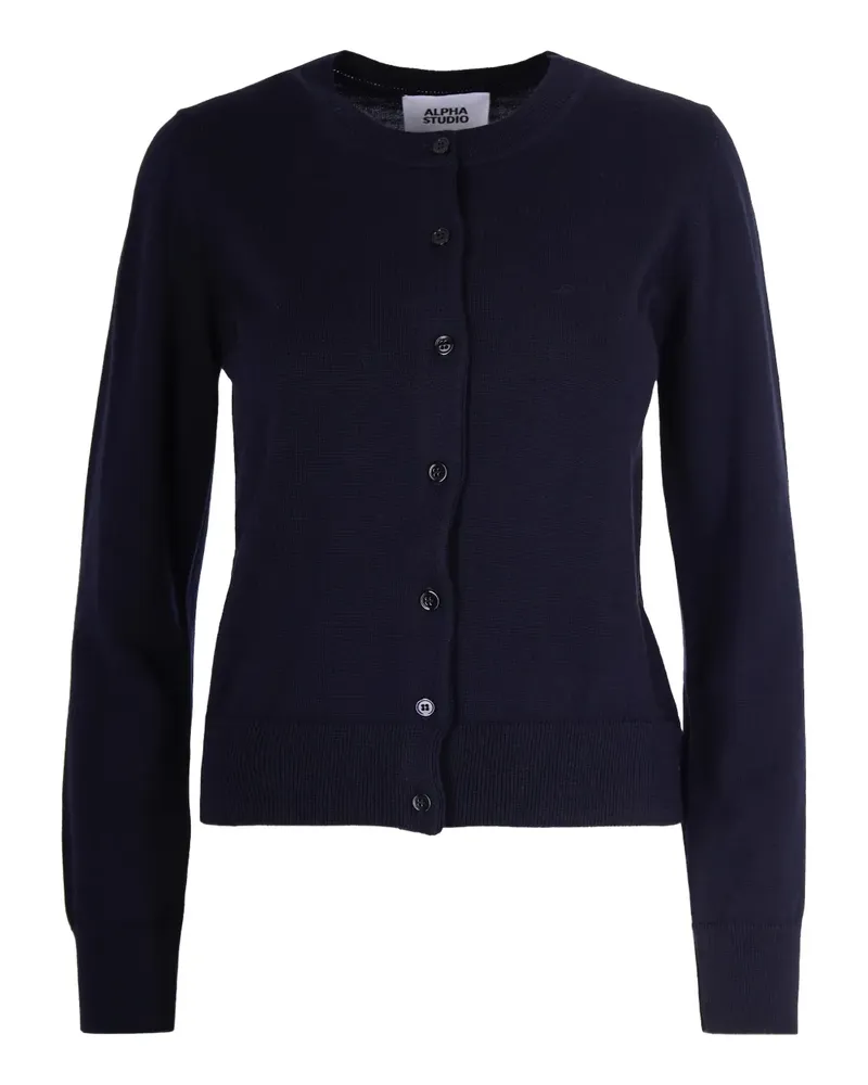 Alpha Studio buttoned cardigan - Blau Blau
