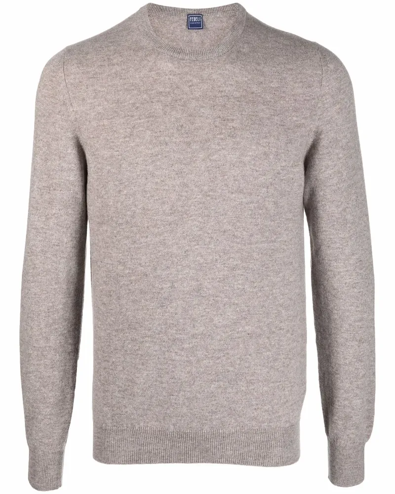 Fedeli Melierter Kaschmirpullover - Nude Nude