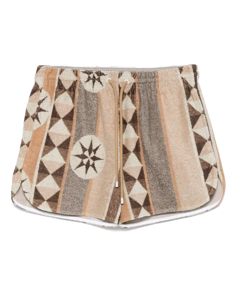 Loewe Shorts mit abstraktem Print - Nude Nude