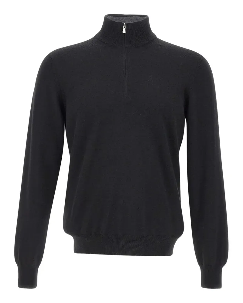 Gran Sasso Pullover mit Reißverschluss - Schwarz Schwarz