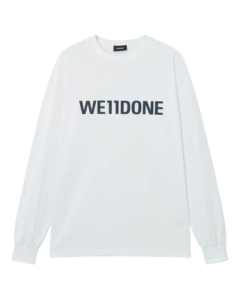 WE 11 DONE T-Shirt mit Logo-Print - Weiß Weiß
