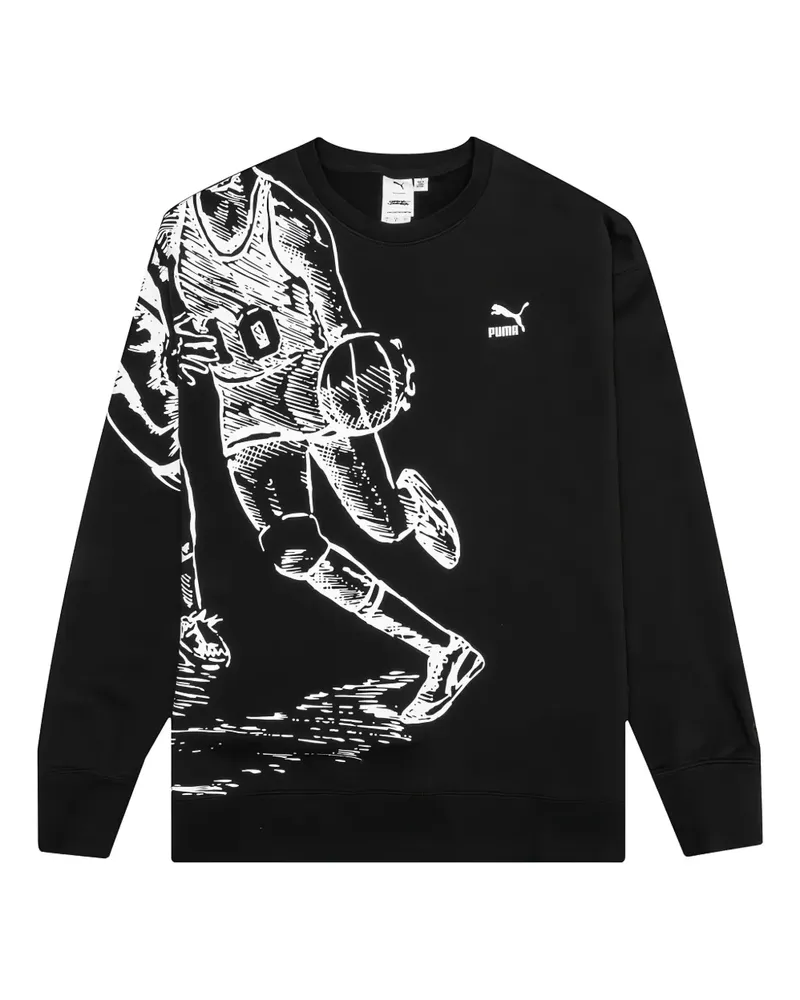 Puma Pullover mit Basketball-Print - Schwarz Schwarz