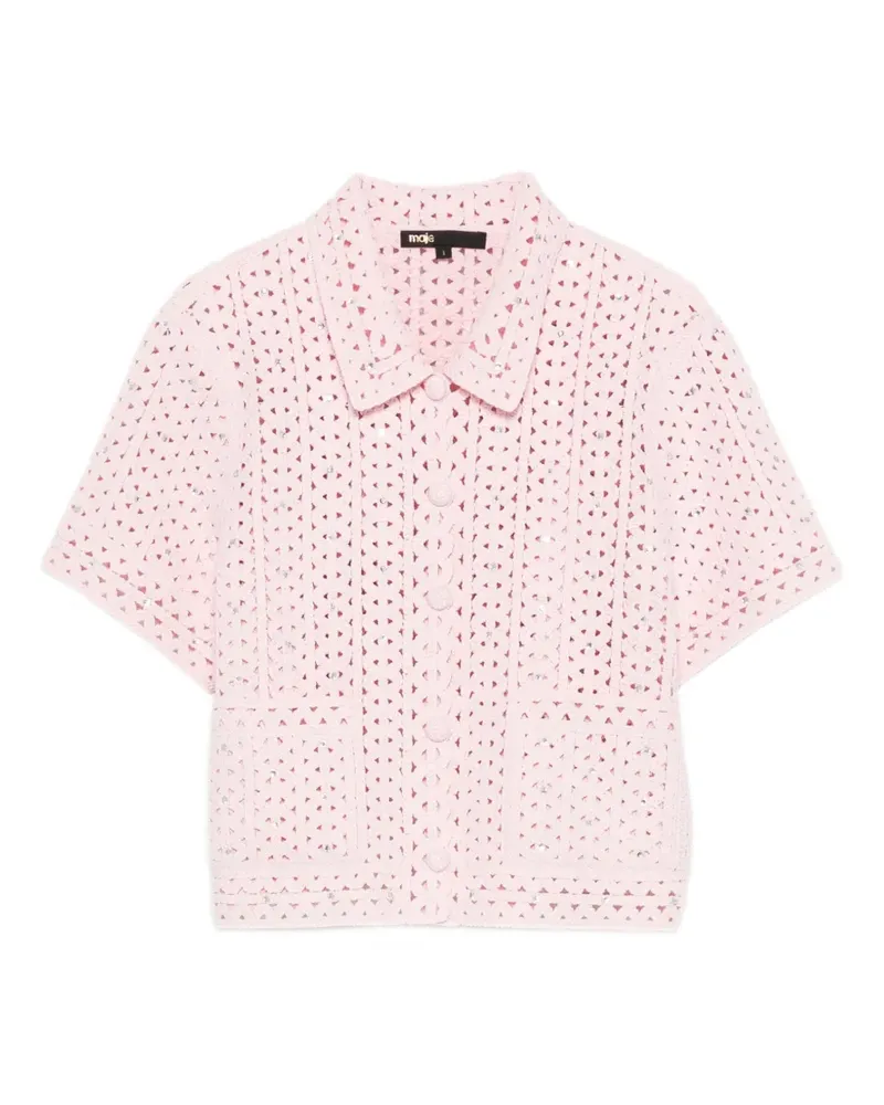 Maje Gehäkeltes Hemd - Rosa Rosa
