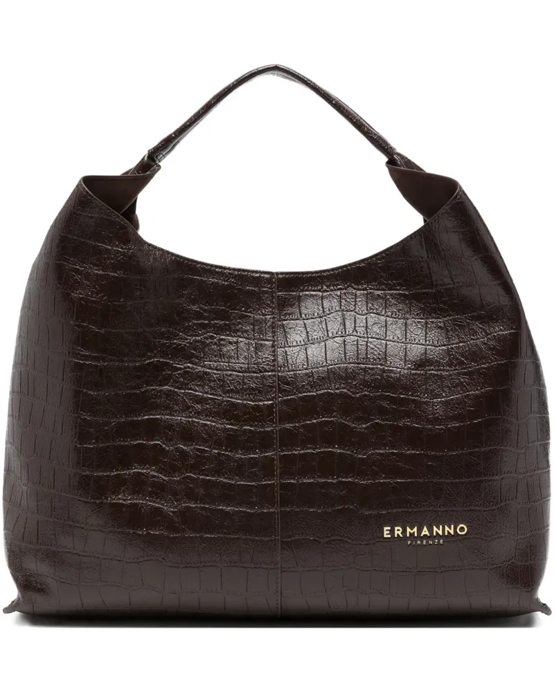 Ermanno Scervino Shopper mit Prägung - Braun Braun