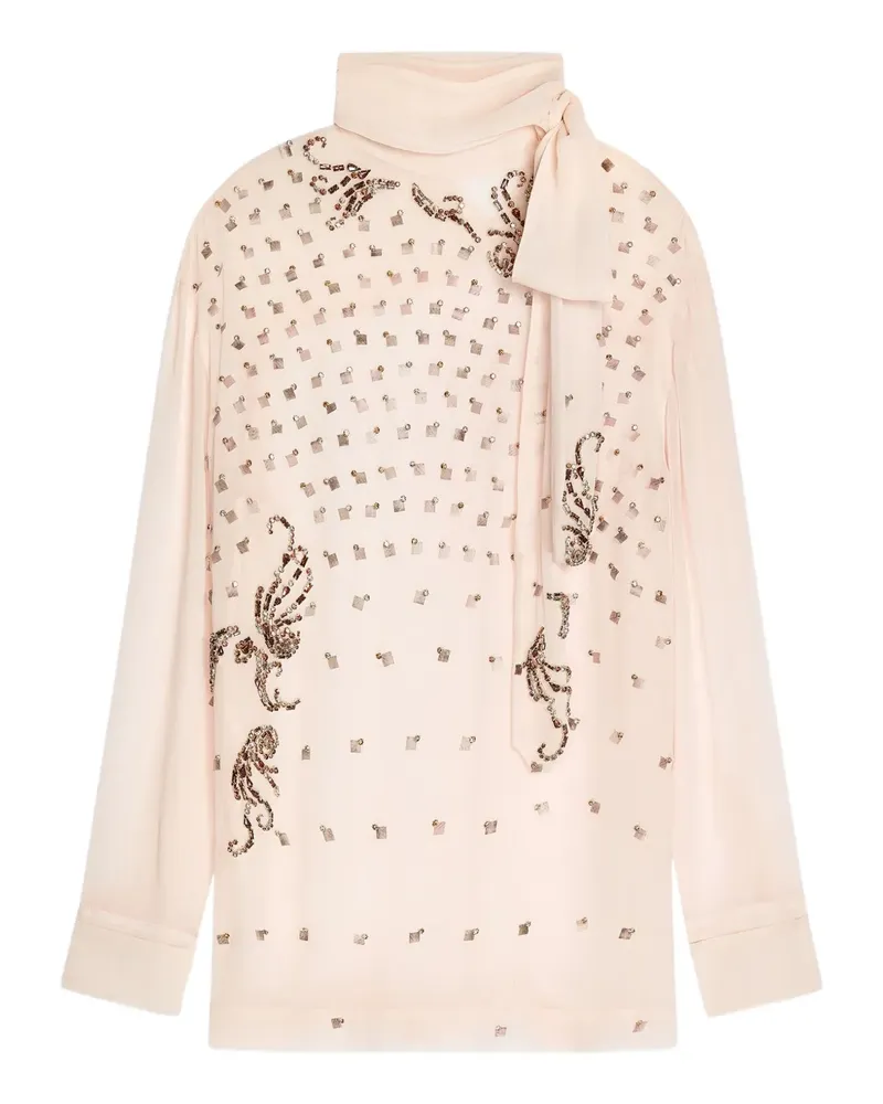 Dries van Noten Bluse mit Schleifenkragen - Rosa Rosa