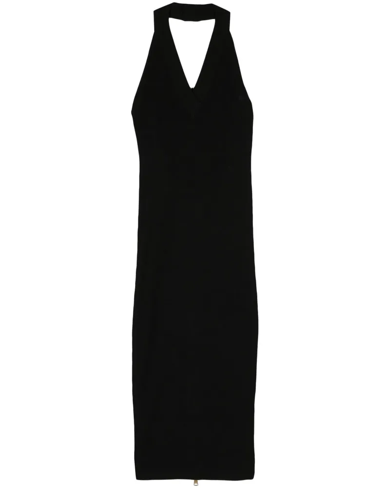 Balmain Geripptes Minikleid - Schwarz Schwarz