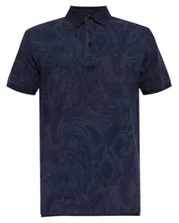 Etro Poloshirt mit Paisley-Print Blau