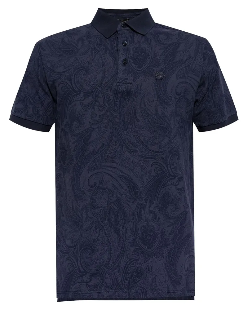 Etro Poloshirt mit Paisley-Print - Blau Blau