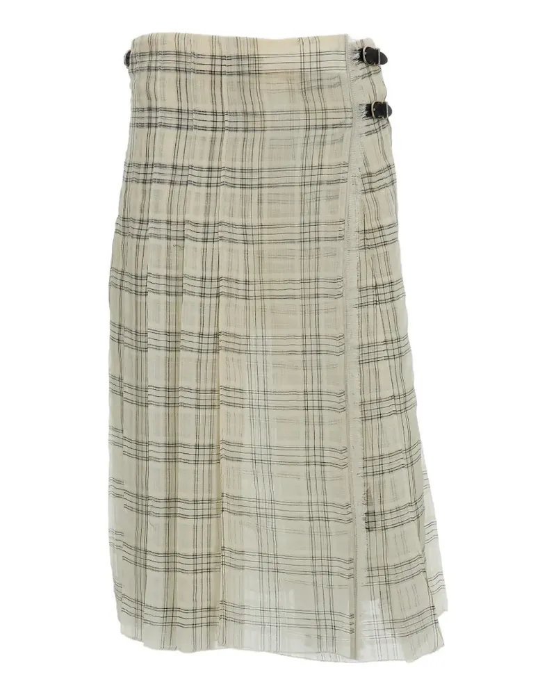 Durazzi Milano plaid-pattern skirt - Nude Nude