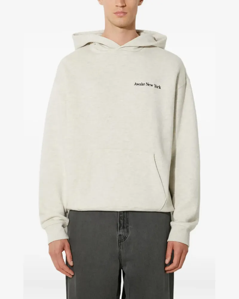 AWAKE NY Hoodie mit Logo-Stickerei - Grau Grau