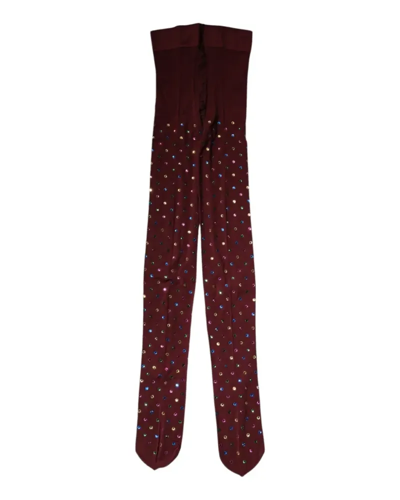 Dolce & Gabbana Netzstrumpfhose mit Strass - Braun Braun