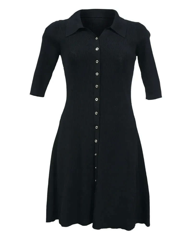 Maje buttoned mini dress - Schwarz Schwarz