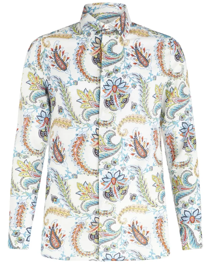 Etro Hemd mit Paisley-Print - Weiß Weiß