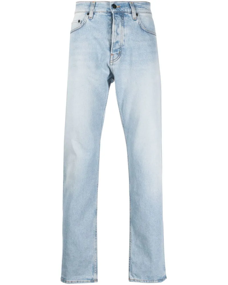 Haikure Schmale Jeans mit Stone-Wash-Effekt Blau