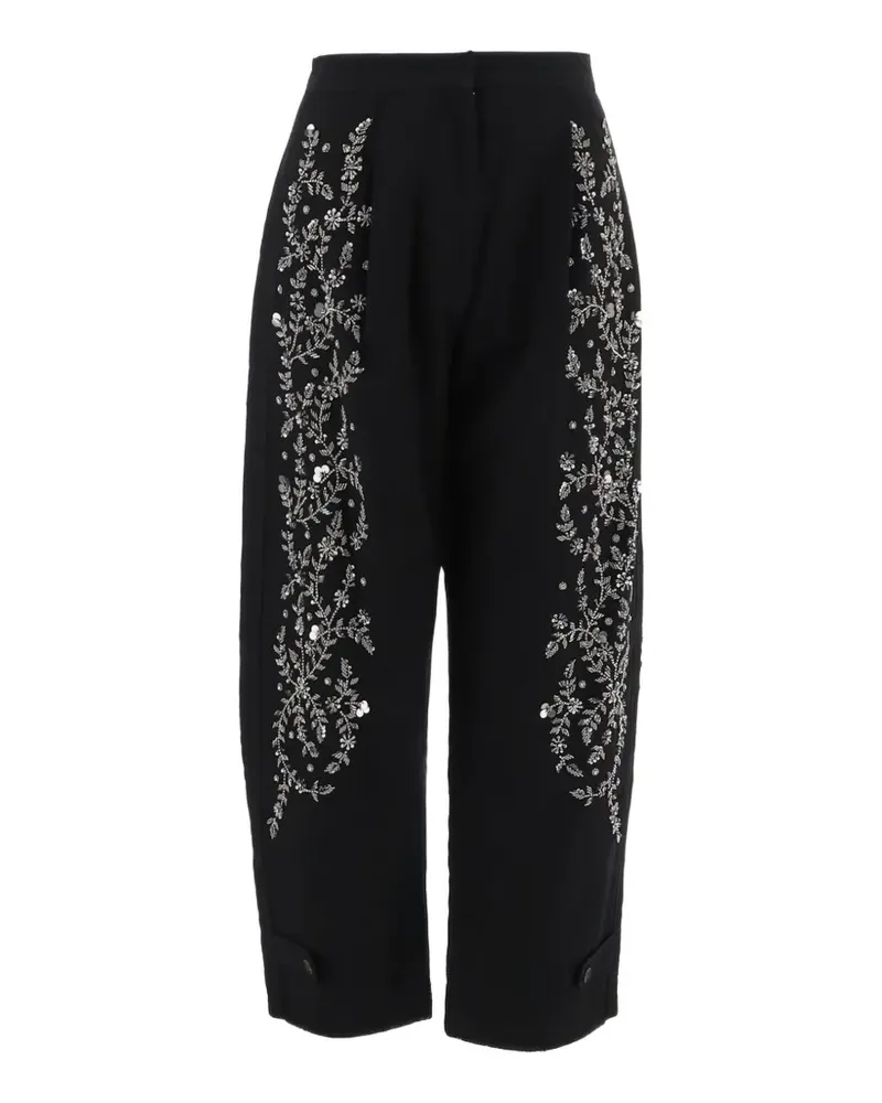 Stella McCartney crystal-embellished barrel-leg trousers - Schwarz Schwarz