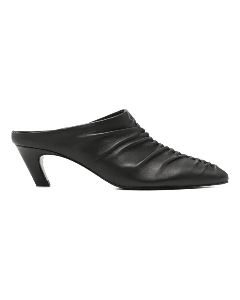 ash Viva ruched mules - Schwarz Schwarz