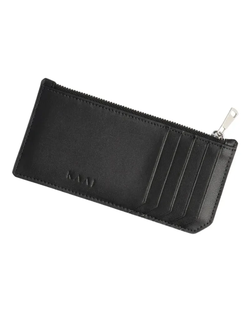 KAAI logo-debossed leather cardholder - Schwarz Schwarz