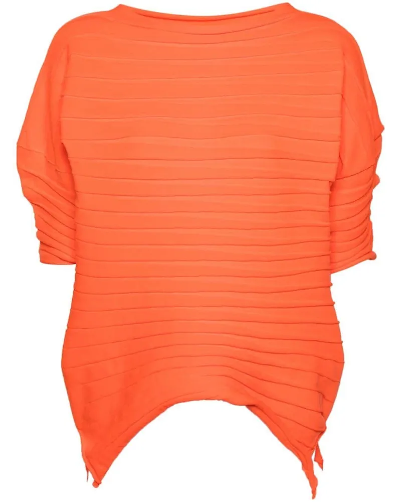 Issey Miyake Asymmetrische Chili Bluse Orange