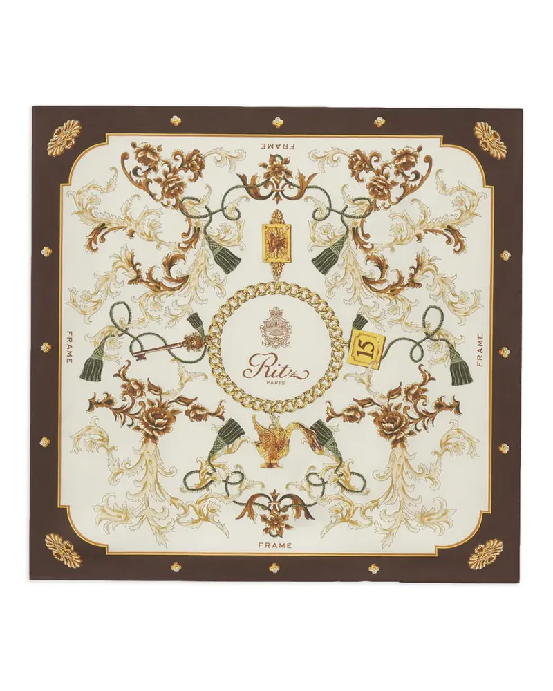 Frame Denim x Ritz Paris printed scarf - Nude Nude