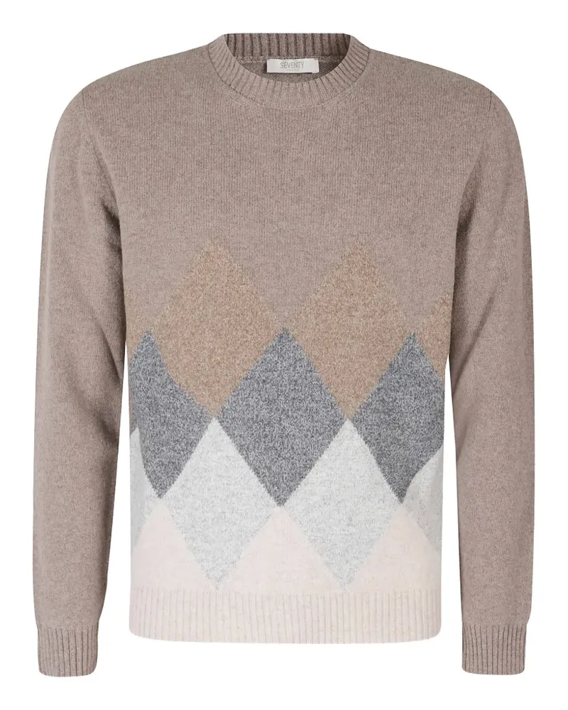 Seventy Pullover mit Rautenmuster - Nude Nude