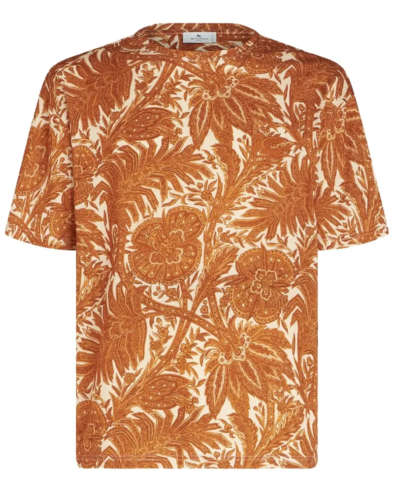 Etro T-Shirt mit grafischem Print - Orange Orange