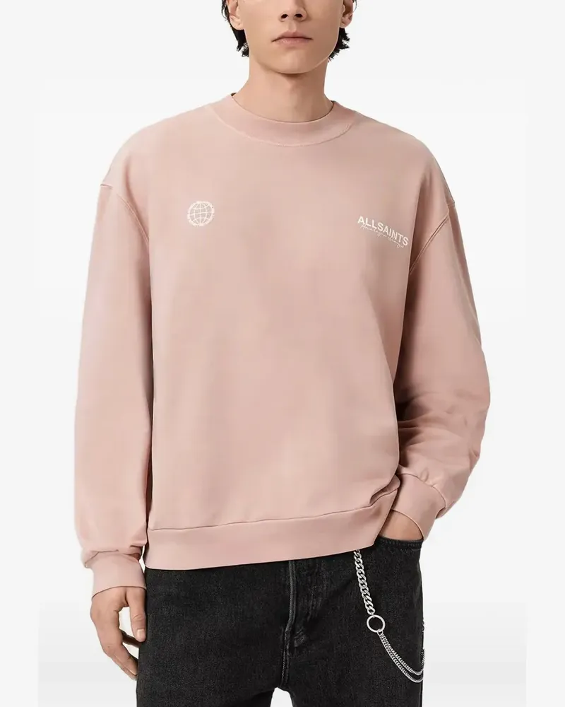 AllSaints Emblem Sweatshirt mit Logo-Print - Rosa Rosa