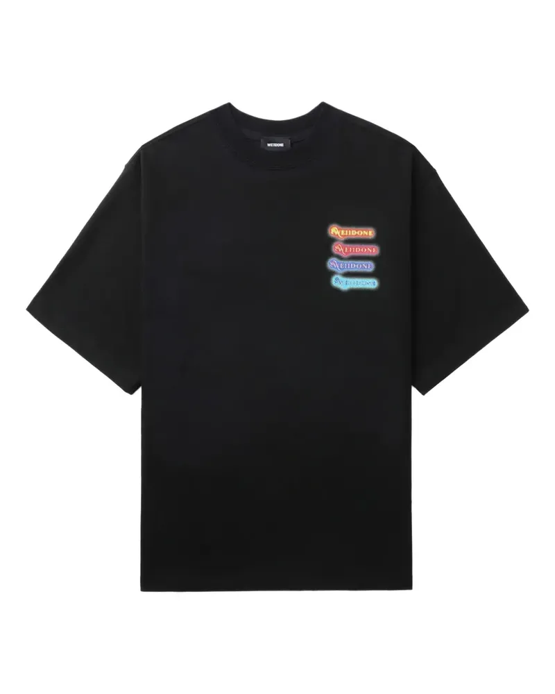 WE 11 DONE T-Shirt mit grafischem Print - Schwarz Schwarz