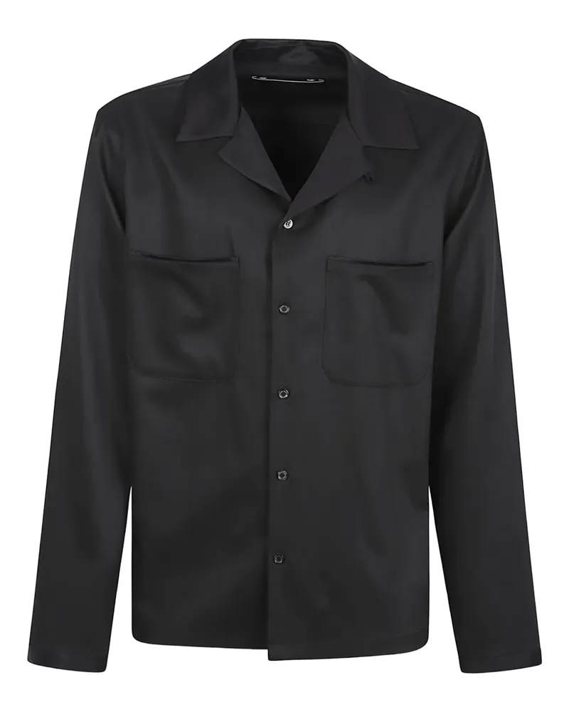 Golden Goose chest-pocket virgin wool shirt - Schwarz Schwarz